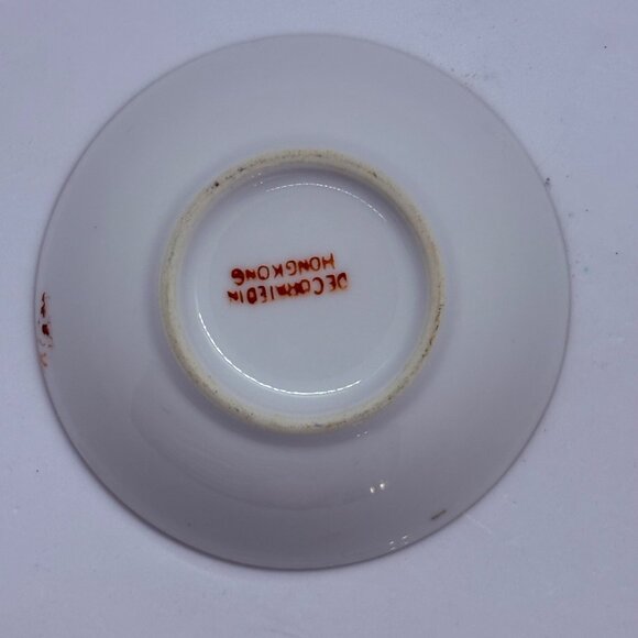 Vintage Hand-Painted Porcelain Bowl With Rooster Design Decorated In Hong Kong - Picture 4 of 7